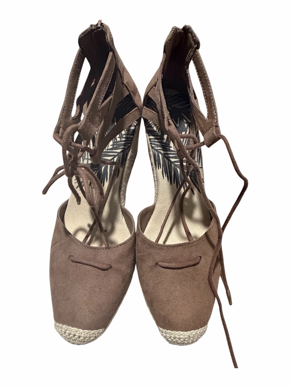 DV by Dolce Vita "Monica" (or "Manica") Ghillie Lace-Up Espadrille Wedge Sandals
